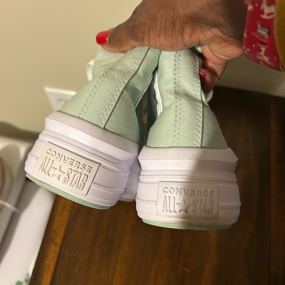 Converse Light Green High-Top Sneakers - Picture 2 of 4